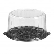 8" deep cake combo blk base with 4 5/8 dome lid (100)