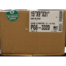 Garbage bag 24x33 12-16 gallon blk (500)