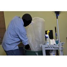 Garbage bag 40x48 40-45 gallon clear rolls (10/25)
