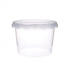 20 oz clear TE round container(444)