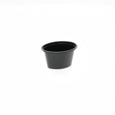 1oz oval black portion cup  (100) BULK