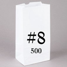 #8 WHITE PAPER BAG (500)