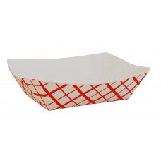 1 lb. Food Tray RED AND WHITE (1000)