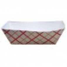 2 lb. Food Tray Red and White(1000)