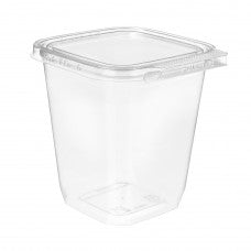 32OZ TE SQUARE CLR Plastic Container Showcase 4.75X5X5 (240)