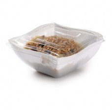 16 OZ. BOWL FLAT LID PET, CLEAR 100/CS