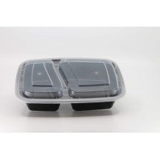 2 COMPARTMENT 32 OZ WHITE MICROWAVEABLE COMBO (150)