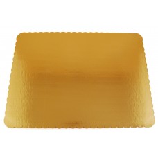 1/2 SHEET SCALLOP CAKE 17 3/4X13 3/4 GOLD(50)