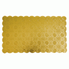 5 1/4 X 9 3/4 SCALLOPED GOLD CAKE BOARDS(500)