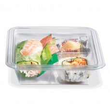 12 OZ SQUARE CLEAR CONTAINER 6X6X1.65 (300)