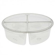 7" CLEAR CONTAINERS 4 COMPARTMENT/32OZ(300)