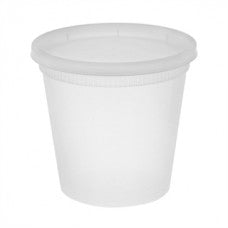 24 OZ CONTAINER WITH CLEAR LID 10 PACK OF 24