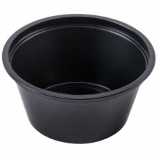 1.5oz souffle black portion cup (50/50)