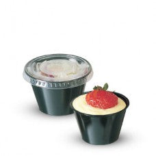 1oz souffle black portion cup (50/50)