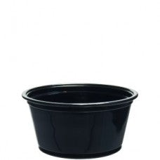 2oz souffle black portion cup (50/50)