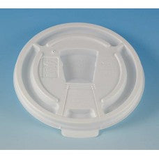 DT18B DRINK THRU LID F/HOT AND COLD CUP SNAP TAB WHITE (1000)