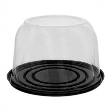 7 CAKE COMBO BLK BASE W/ FLUTTED DOME (100)